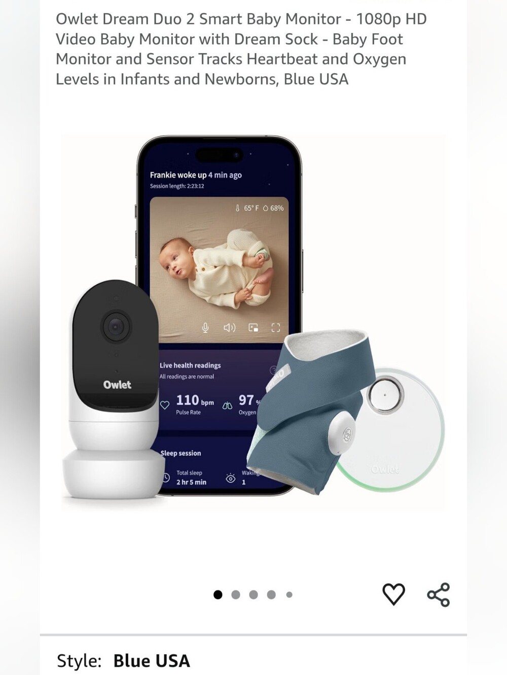 Owlet Sock Monitor And Camera Dream Duo 2 - New Sealed In Box